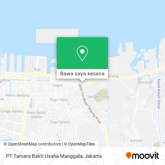 Peta PT Tamara Bakti Usaha Manggala