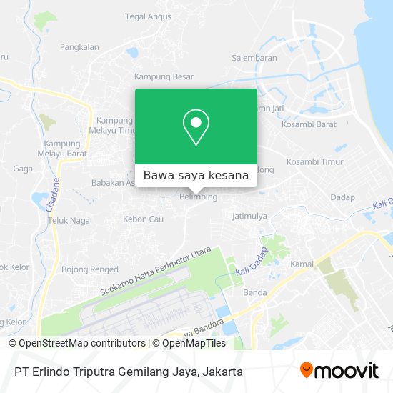 Peta PT Erlindo Triputra Gemilang Jaya