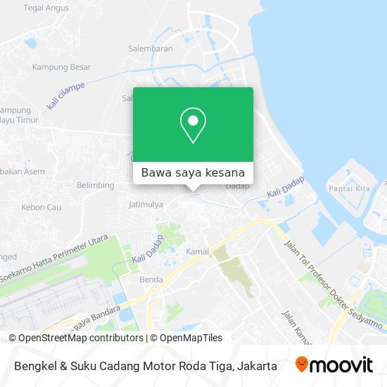 Peta Bengkel & Suku Cadang Motor Roda Tiga