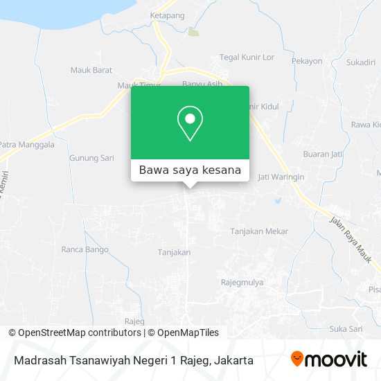 Peta Madrasah Tsanawiyah Negeri 1 Rajeg