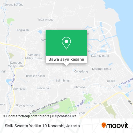 Peta SMK Swasta Yadika 10 Kosambi