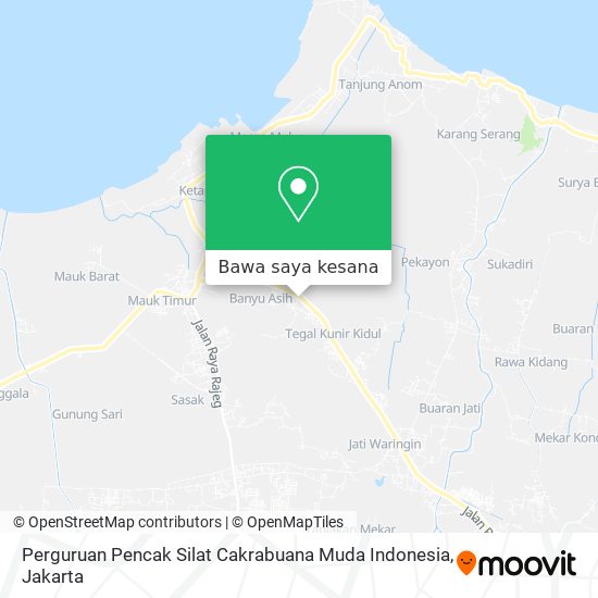 Peta Perguruan Pencak Silat Cakrabuana Muda Indonesia