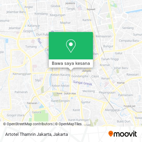 Peta Artotel Thamrin Jakarta