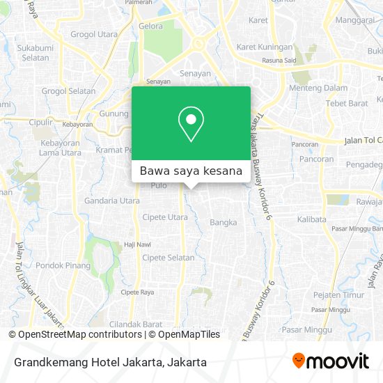 Peta Grandkemang Hotel Jakarta