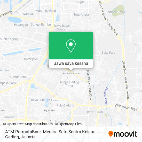 Peta ATM PermataBank Menara Satu Sentra Kelapa Gading