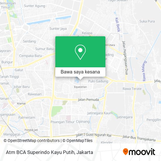Peta Atm BCA Superindo Kayu Putih