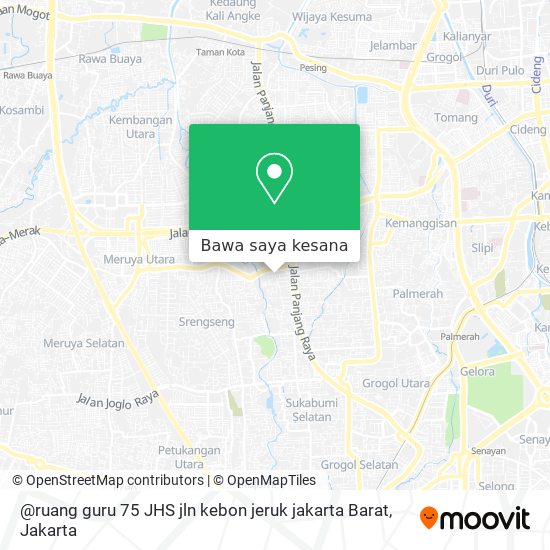 Peta @ruang guru 75 JHS jln kebon jeruk jakarta Barat