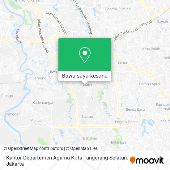 Peta Kantor Departemen Agama Kota Tangerang Selatan