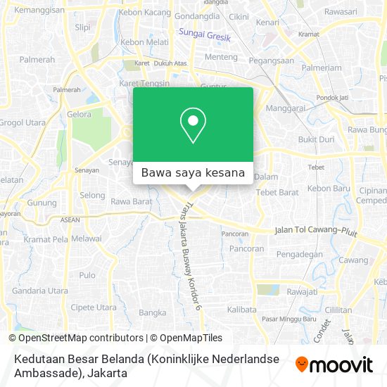 Peta Kedutaan Besar Belanda (Koninklijke Nederlandse Ambassade)
