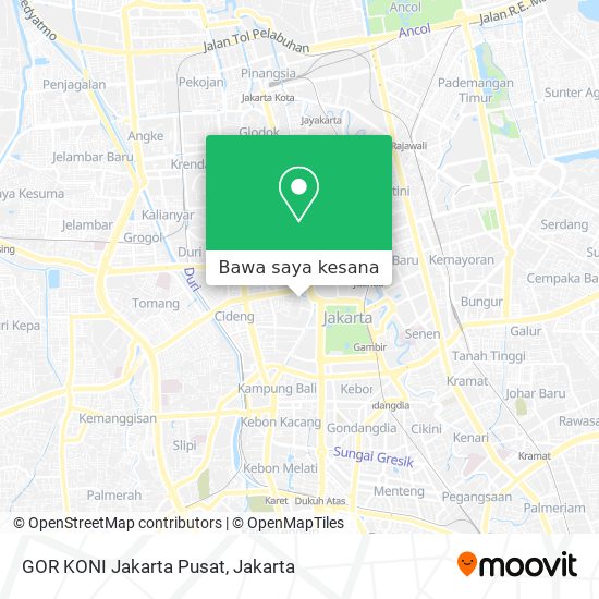 Peta GOR KONI Jakarta Pusat