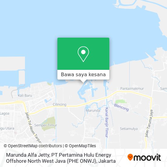 Peta Marunda Alfa Jetty, PT Pertamina Hulu Energy Offshore North West Java (PHE ONWJ)
