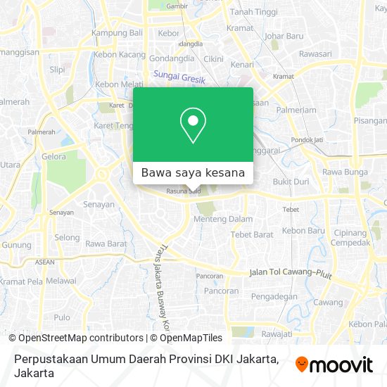 Peta Perpustakaan Umum Daerah Provinsi DKI Jakarta