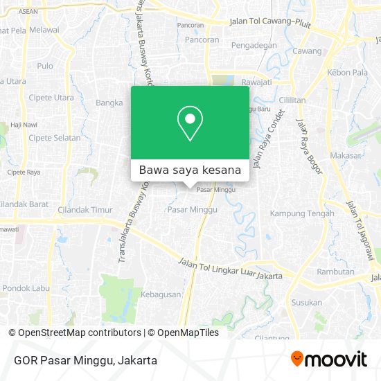 Peta GOR Pasar Minggu