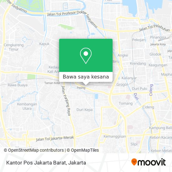 Peta Kantor Pos Jakarta Barat