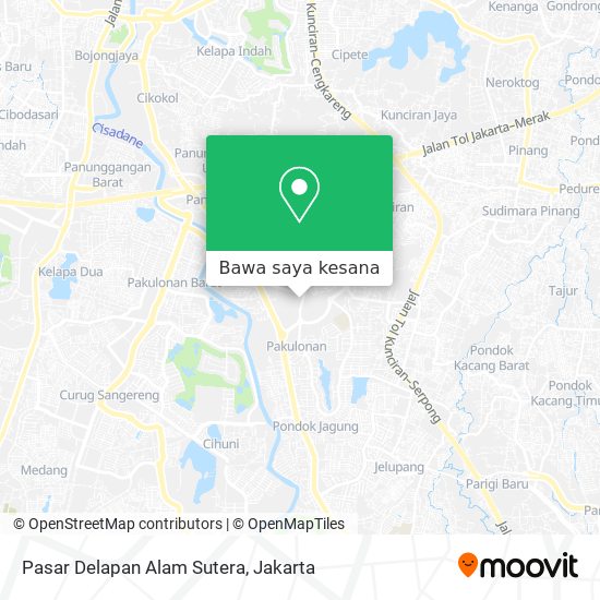 Peta Pasar Delapan Alam Sutera