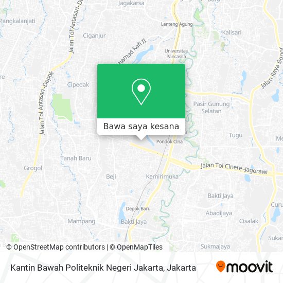 Peta Kantin Bawah Politeknik Negeri Jakarta