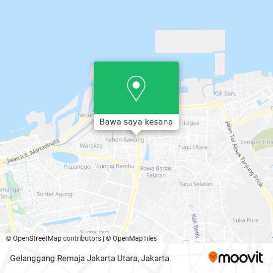 Peta Gelanggang Remaja Jakarta Utara