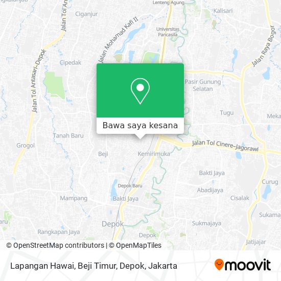 Peta Lapangan Hawai, Beji Timur, Depok