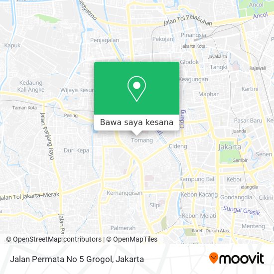 Peta Jalan Permata No 5 Grogol