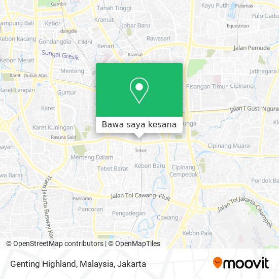 Peta Genting Highland, Malaysia