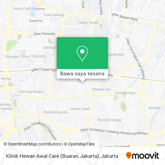 Peta Klinik Hewan Awal Care (Buaran, Jakarta)