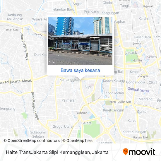 Peta Halte TransJakarta Slipi Kemanggisan