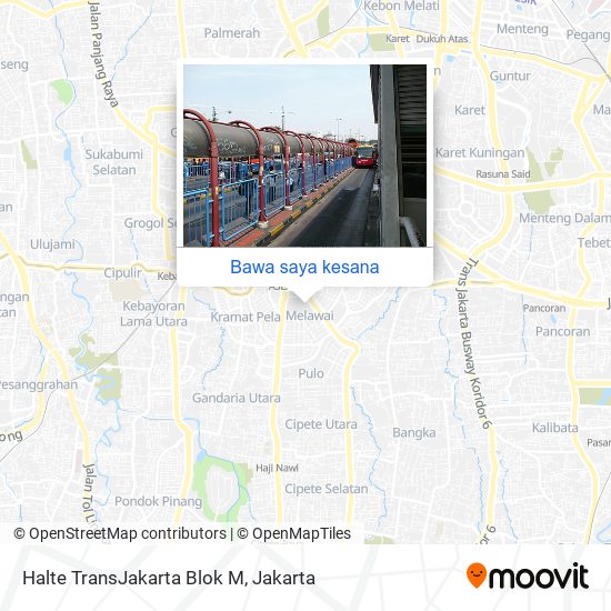 Peta Halte TransJakarta Blok M