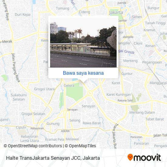 Peta Halte TransJakarta Senayan JCC
