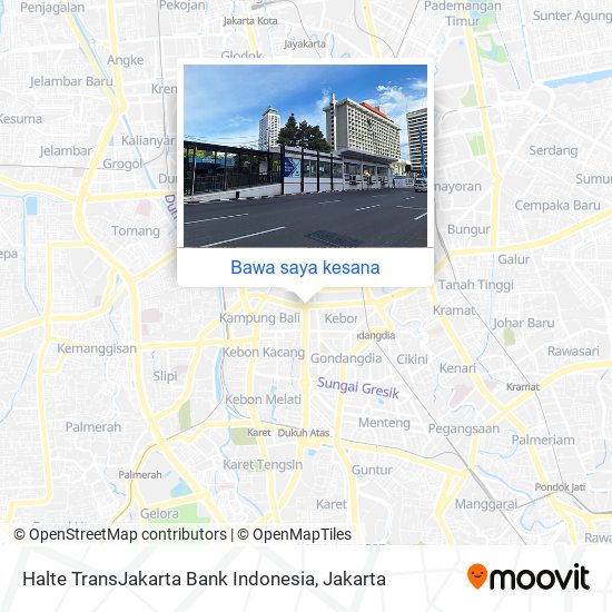 Peta Halte TransJakarta Bank Indonesia