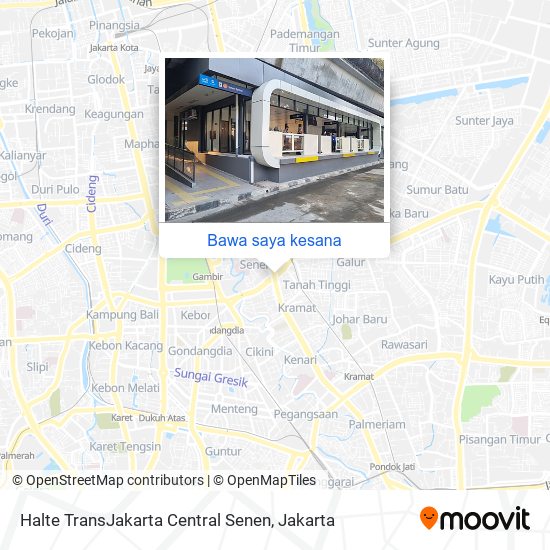 Peta Halte TransJakarta Central Senen