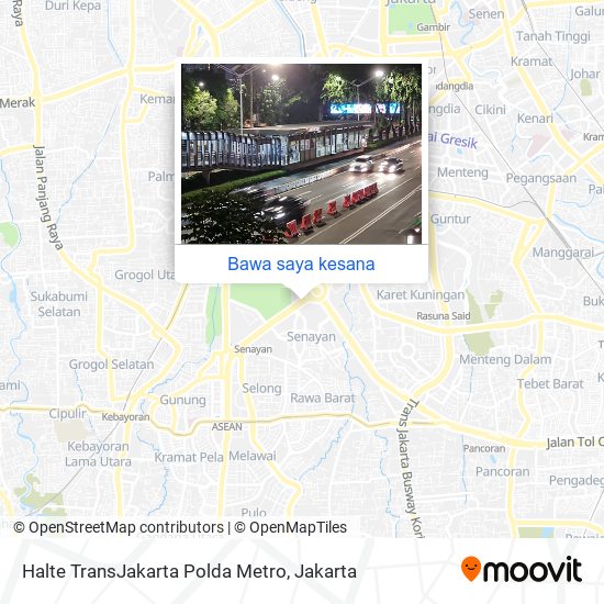 Peta Halte TransJakarta Polda Metro