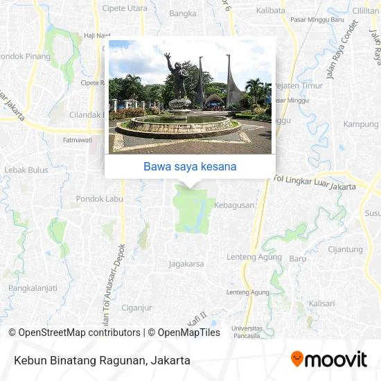 Peta Kebun Binatang Ragunan
