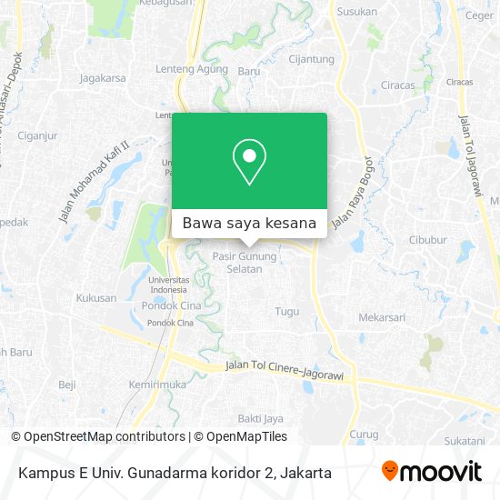 Peta Kampus E Univ. Gunadarma koridor 2