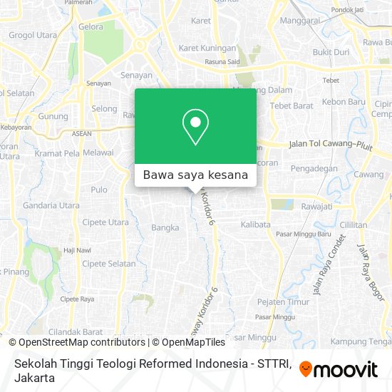 Peta Sekolah Tinggi Teologi Reformed Indonesia - STTRI