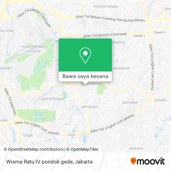 Peta Wisma Ratu IV pondok gede