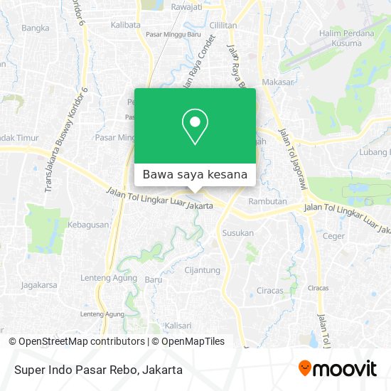 Peta Super Indo Pasar Rebo
