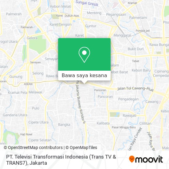 Peta PT. Televisi Transformasi Indonesia (Trans TV & TRANS7)