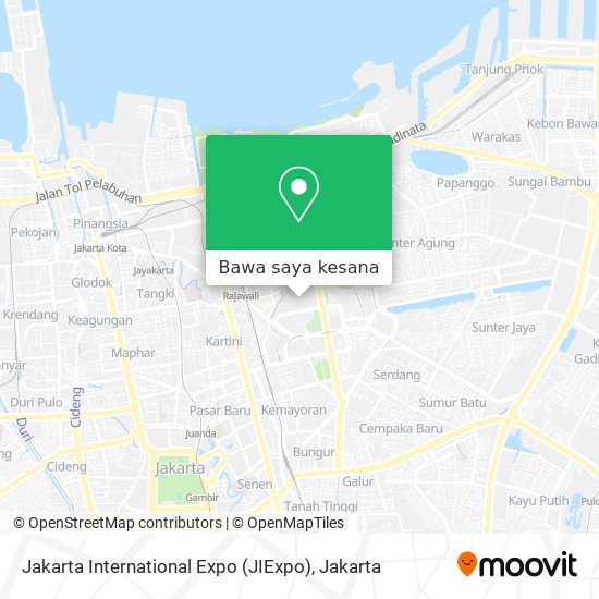 Peta Jakarta International Expo (JIExpo)