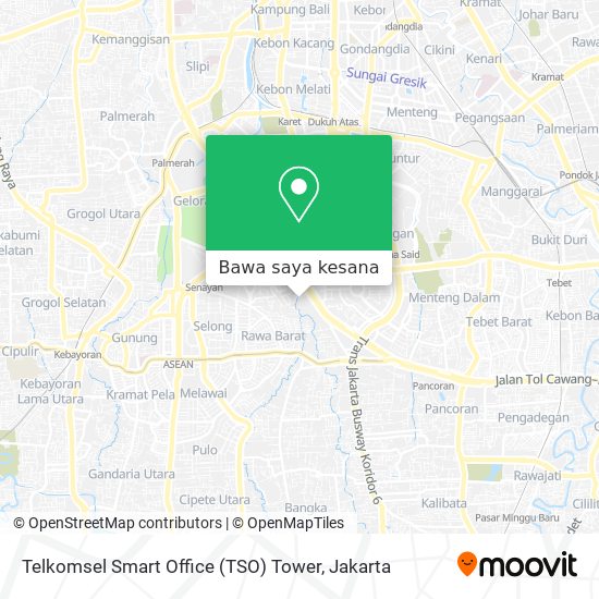 Peta Telkomsel Smart Office (TSO) Tower