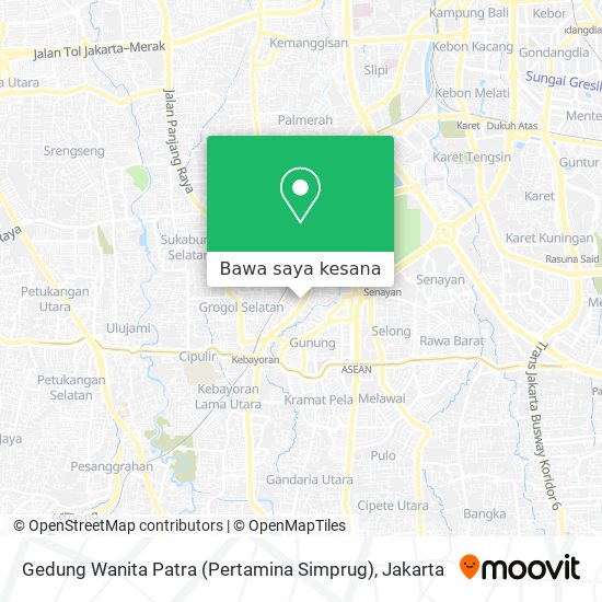 Peta Gedung Wanita Patra (Pertamina Simprug)