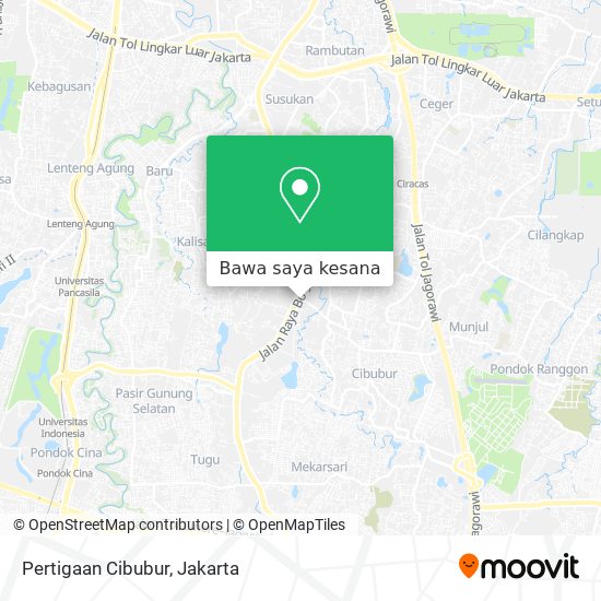 Peta Pertigaan Cibubur