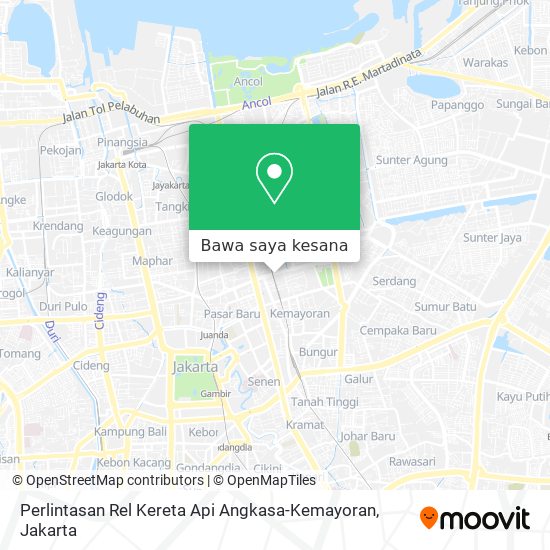 Peta Perlintasan Rel Kereta Api Angkasa-Kemayoran