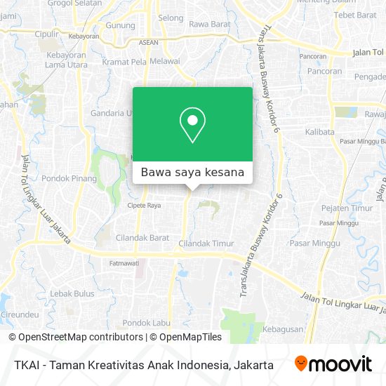 Peta TKAI - Taman Kreativitas Anak Indonesia