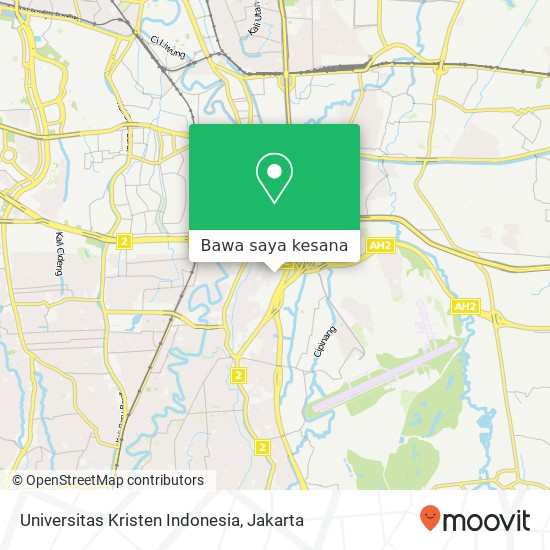 Peta Universitas Kristen Indonesia