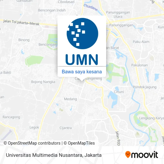 Peta Universitas Multimedia Nusantara