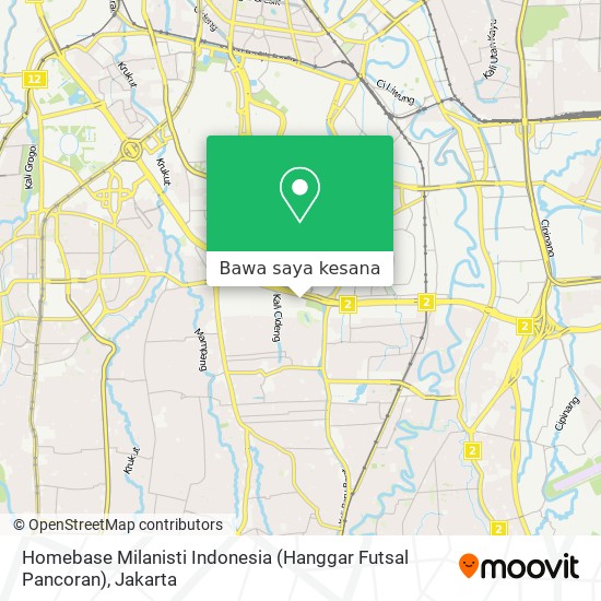 Peta Homebase Milanisti Indonesia (Hanggar Futsal Pancoran)