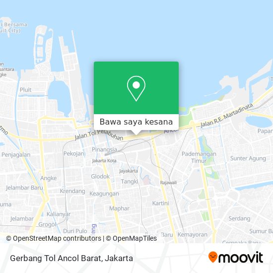 Peta Gerbang Tol Ancol Barat