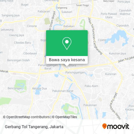 Peta Gerbang Tol Tangerang