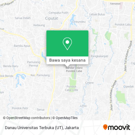 Peta Danau Universitas Terbuka (UT)