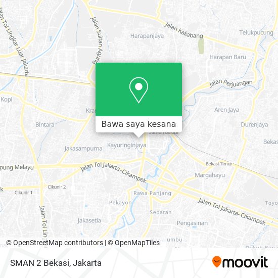 Peta SMAN 2 Bekasi